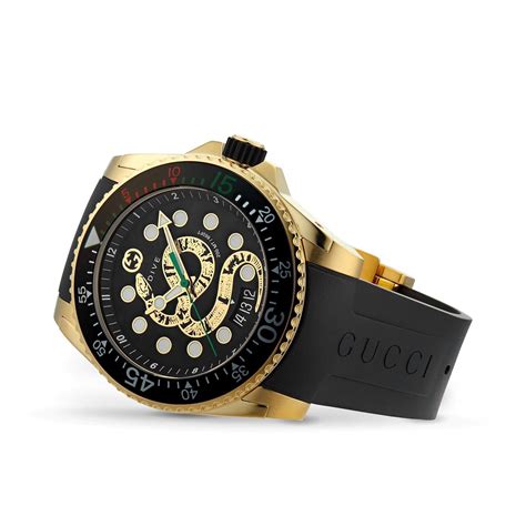 gucci snake dial watch|gucci dive watch 45mm snake.